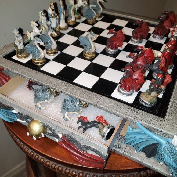 Collectors Dragon Chess Board set - Picture 11 of 12